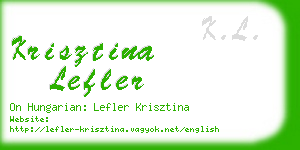 krisztina lefler business card